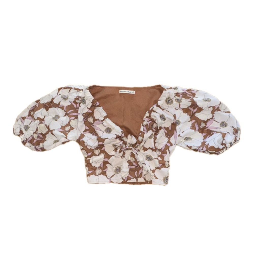 Abercrombie and Fitch Floral Puff Sleeve Top